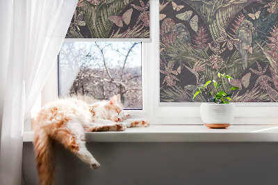 Roleta na okna Exotické rastliny a vtáky