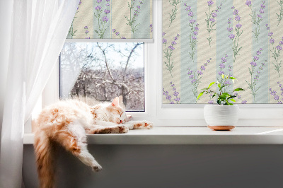 Roleta na balkon Fialové kvety