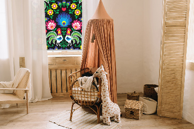 Roleta na balkon Farebné kohúty