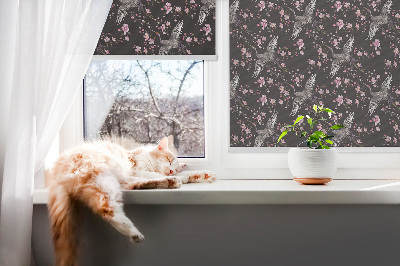 Roleta na okno Volavky a kvety