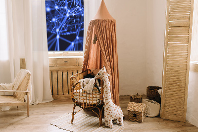 Roleta na balkon Modré bodky spojené čiarami