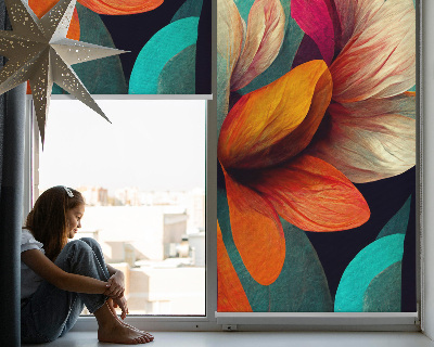Roleta na okna Kvety v abstrakcii