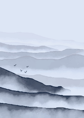 Roleta na okno Hory v hmle