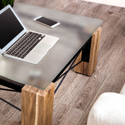 Sklenená stolová doska štvorcového tvaru, polopriehľadná