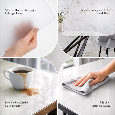 Sklenená okrúhla polopriehľadná doska na stôl