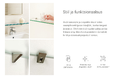 Polopriehľadná zavesná polička do kúpeľne