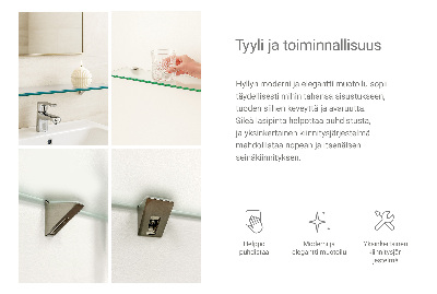 Polopriehľadná zavesná polička do kúpeľne