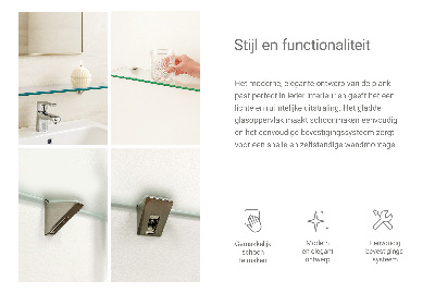 Polopriehľadná zavesná polička do kúpeľne