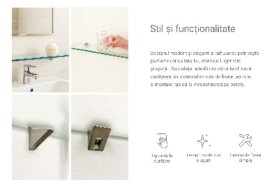 Polopriehľadná zavesná polička do kúpeľne