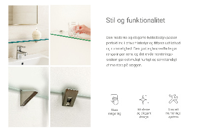 Polopriehľadná zavesná polička do kúpeľne