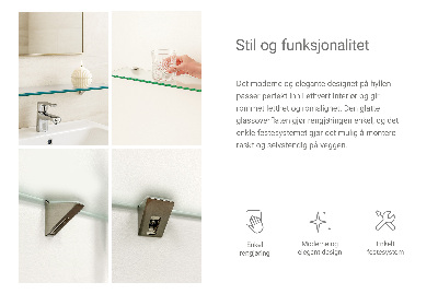 Polopriehľadná zavesná polička do kúpeľne