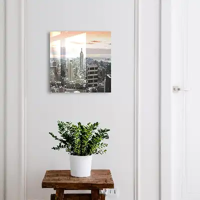 Panoráma mesta vo farbách oblohy