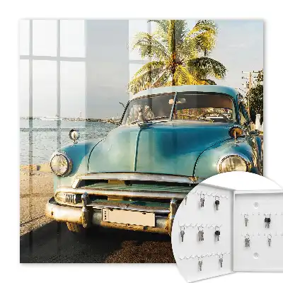 Retro auto morská palma