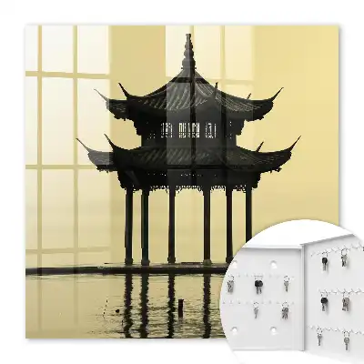 Pavilón vo vode v pokojných odtieňoch