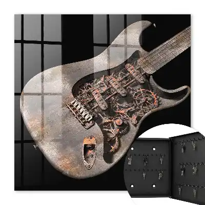 Mechanická gitara s ozubenými kolesami a prevodmi