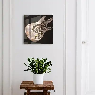 Mechanická gitara s ozubenými kolesami a prevodmi