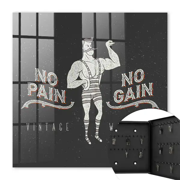 Retro motivačný nápis strongmana
