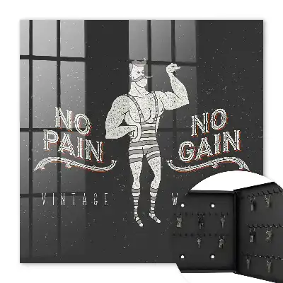 Retro motivačný nápis strongmana