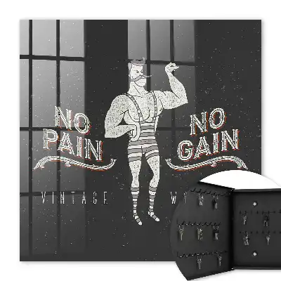 Retro motivačný nápis strongmana