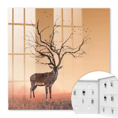 Magický jeleň oranžovej hmly