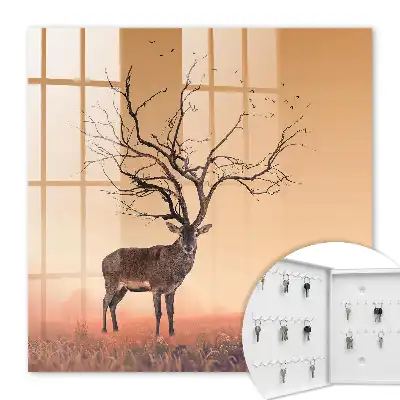 Magický jeleň oranžovej hmly