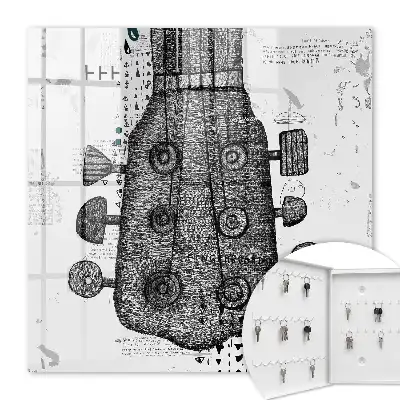 Ilustrácia gitary s výnimočnými detailmi