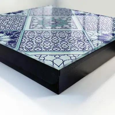 Geometrický vzor v odtieňoch modrej