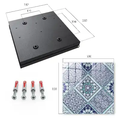 Geometrický vzor v odtieňoch modrej
