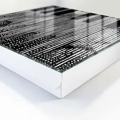 Geometrické čiary v čiernej a bielej farbe