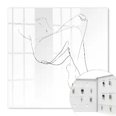 Žena s čiarovou grafikou v minimalistickom štýle
