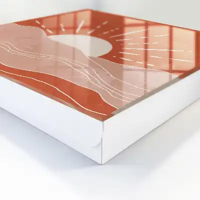 Oranžový úsvit v minimalistickej grafike
