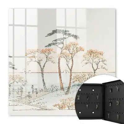 Japonská krajina jemných farieb