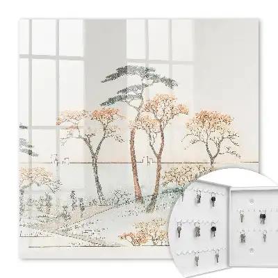 Japonská krajina jemných farieb