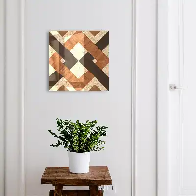 Moderná geometria hnedá čierna