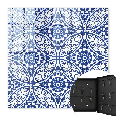 Modré mozaikové geometrické motívy