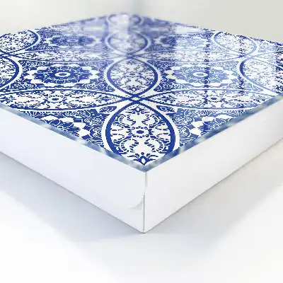 Modré mozaikové geometrické motívy