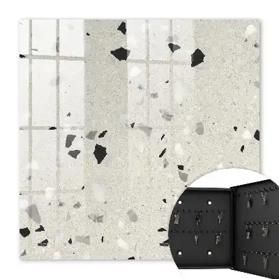 Sivý vzor s geometrickými tvarmi