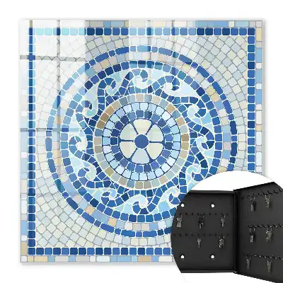 Geometrická mozaika v béžových tónoch