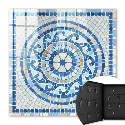 Geometrická mozaika v béžových tónoch