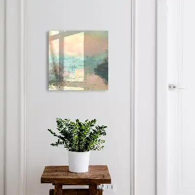 Romantická krajina v pastelových farbách