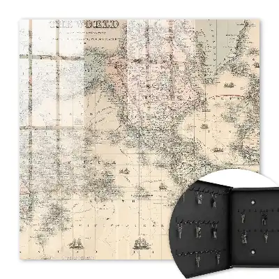 Mapa sveta s kontinentmi a loďami