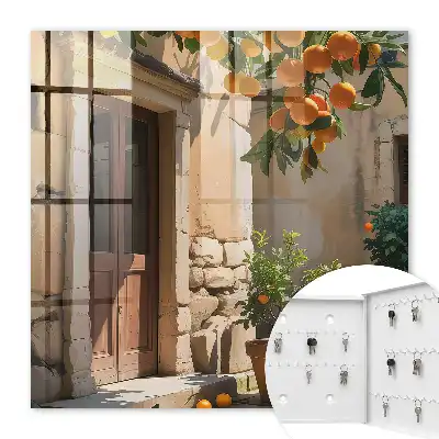 Oranžové útočisko s kamenným pozadím