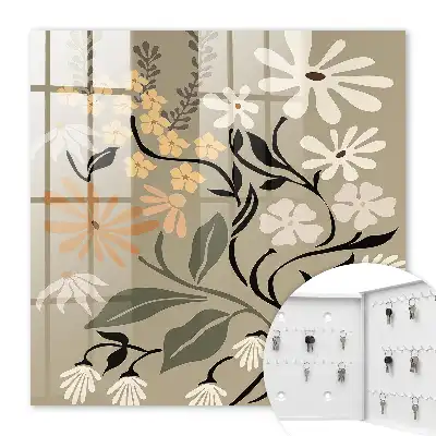 Kvetinový motív v pokojných farbách