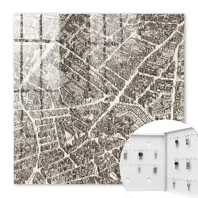 Mapa mesta v klasickom tóne