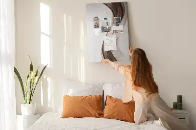 Korková nástenka s motívom abstraktnej vlny