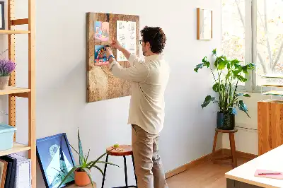 Nástenka s prírodnou textúrou dreva
