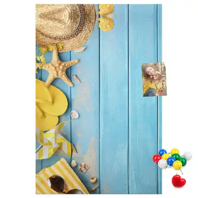 Korková nástenka s motívom pláže