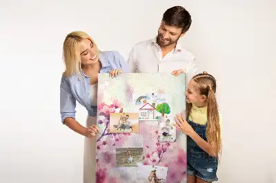 Nástenná korková tabuľa Jarné kvety