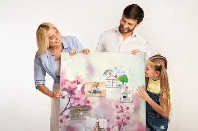 Nástenná korková tabuľa Jarné kvety