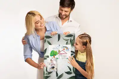 Korková tabuľa so zeleným listovým rámom